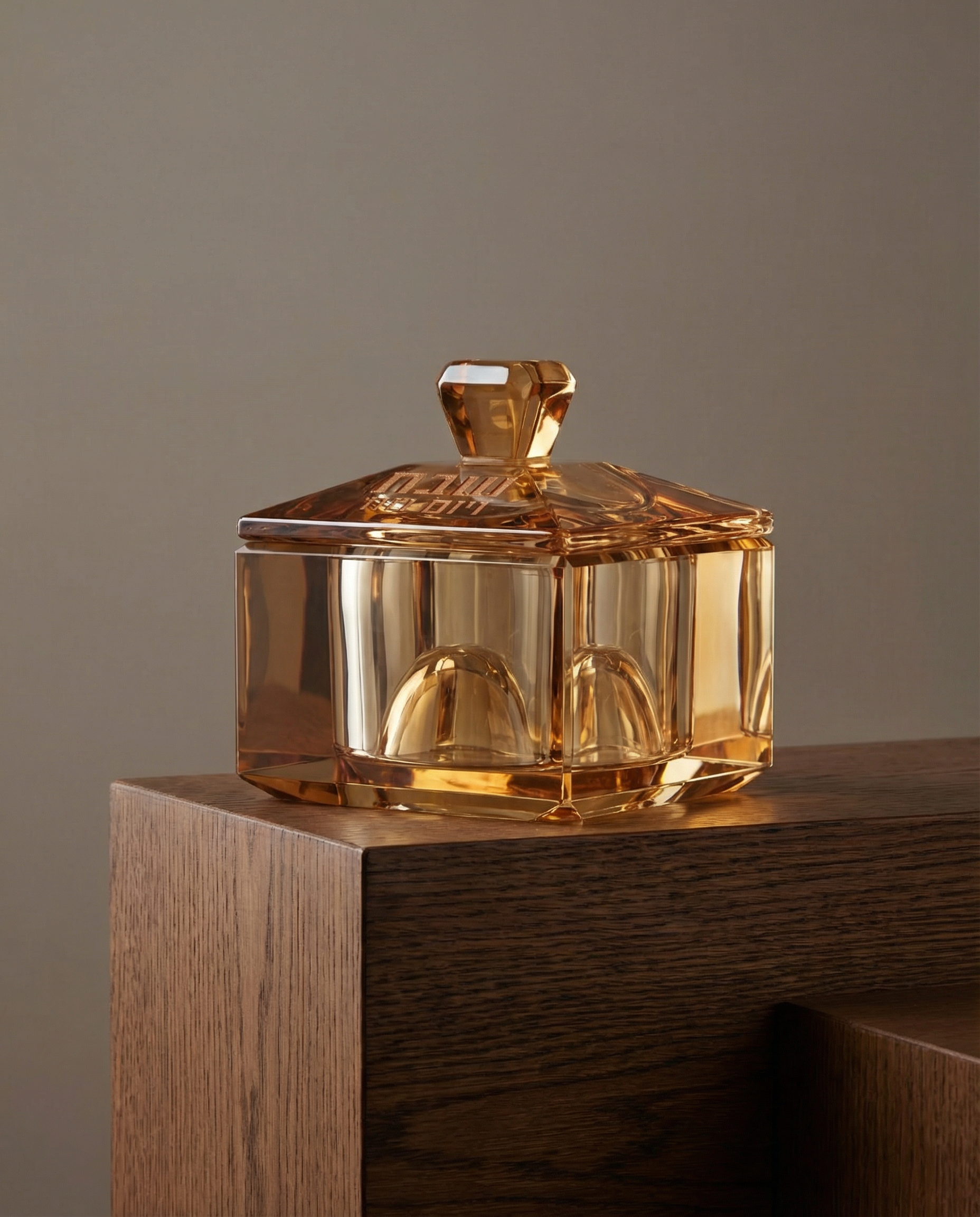 מלחיה קריסטל עם מכסה 4/6 ס"מ 90₪