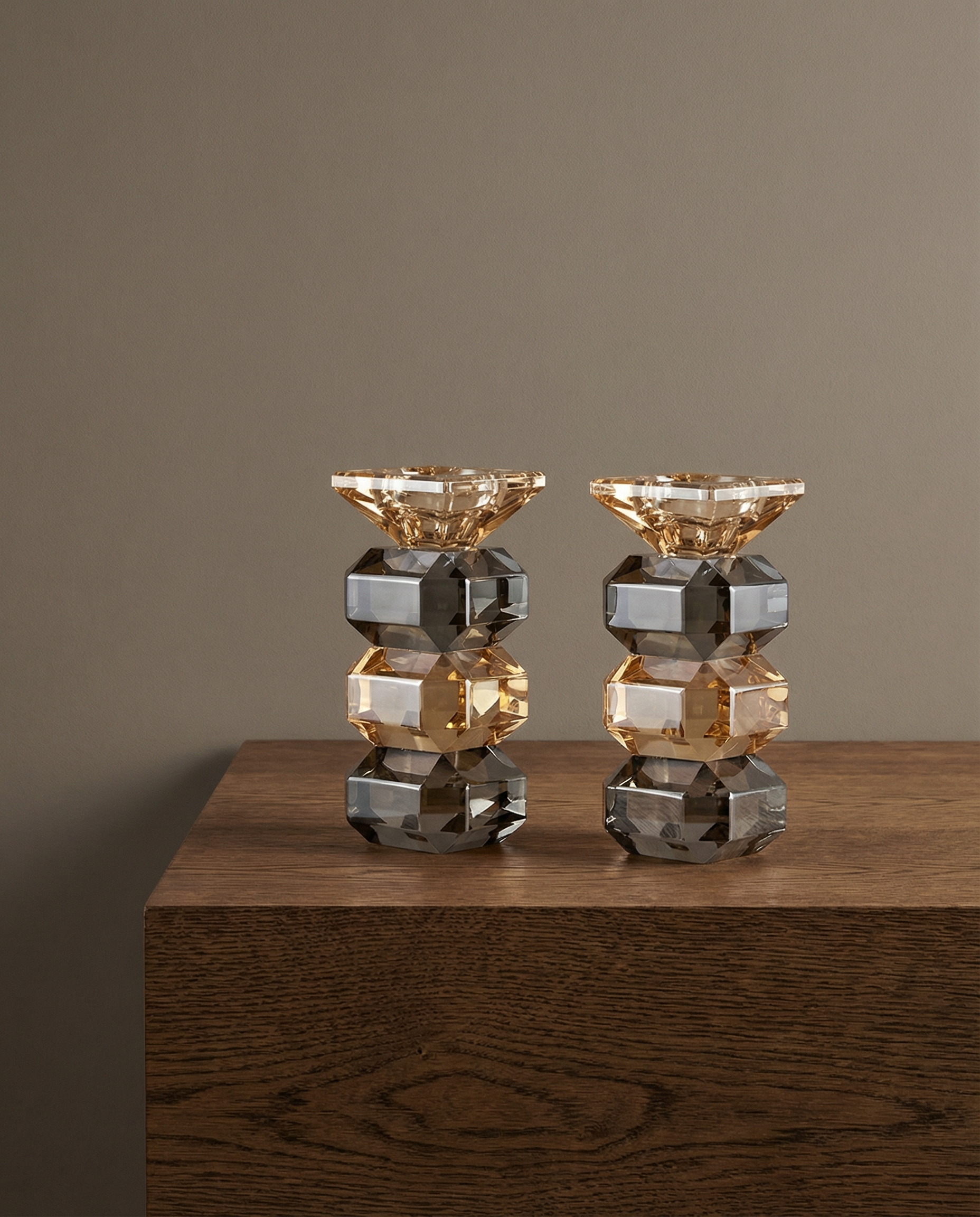 פמוטים קריסטל 14.5 ס"מ 240₪