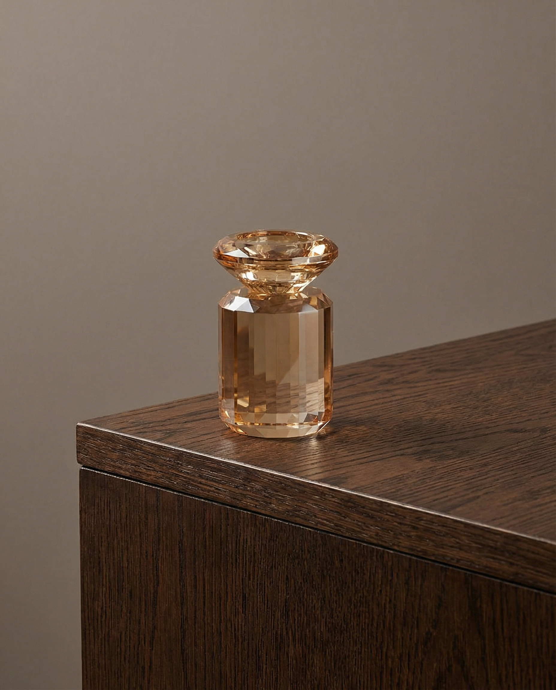 פמוטי קריסטל עם מגש מהודר 13 ס״מ 240₪