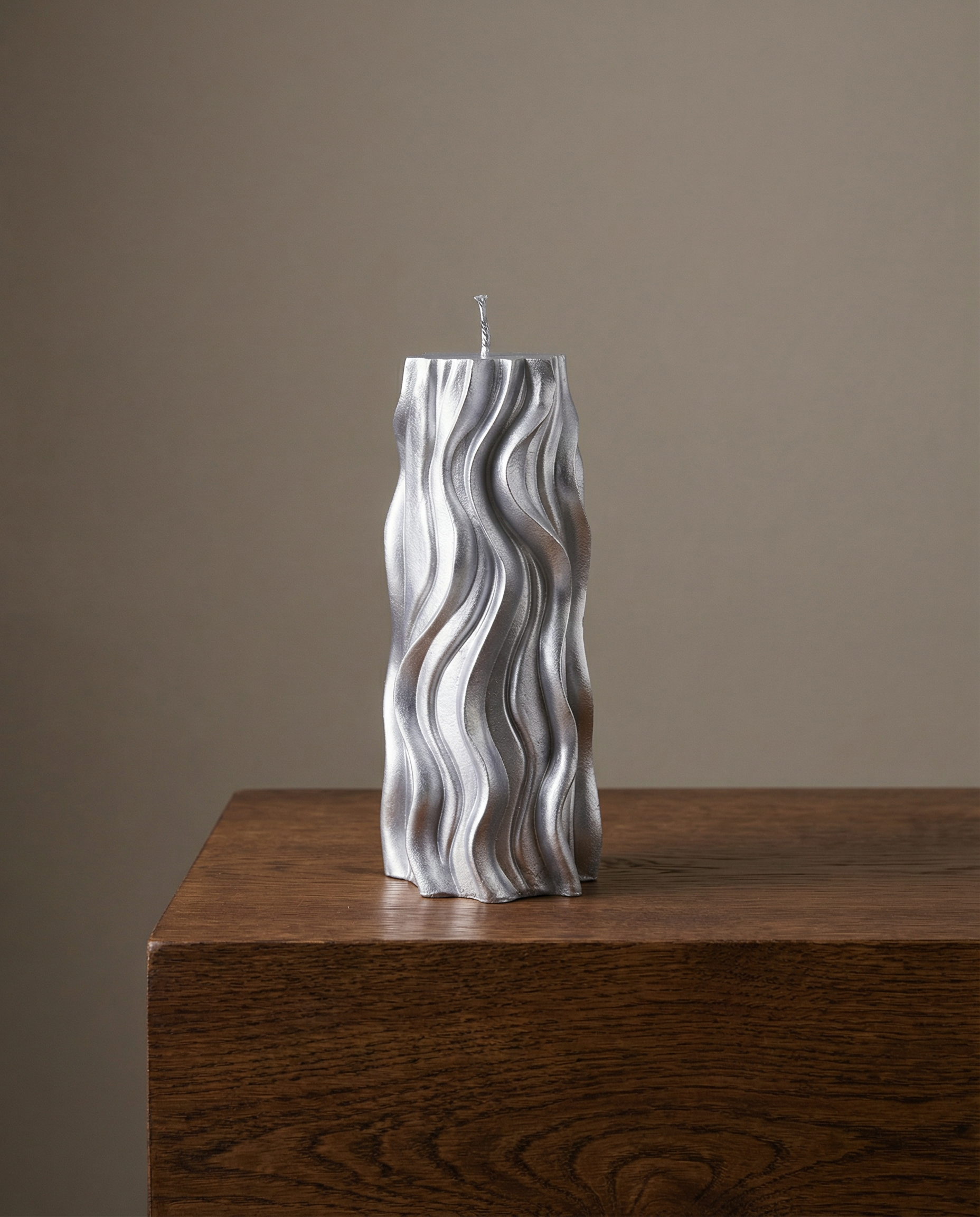 נר הבדלה מהודר צבע כסף 16 ס״מ 52₪