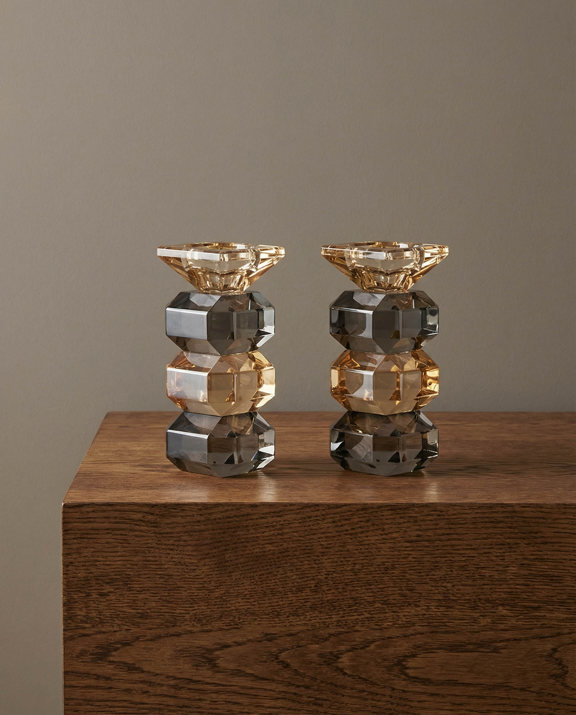 פמוטים קריסטל 14.5 ס"מ 240₪