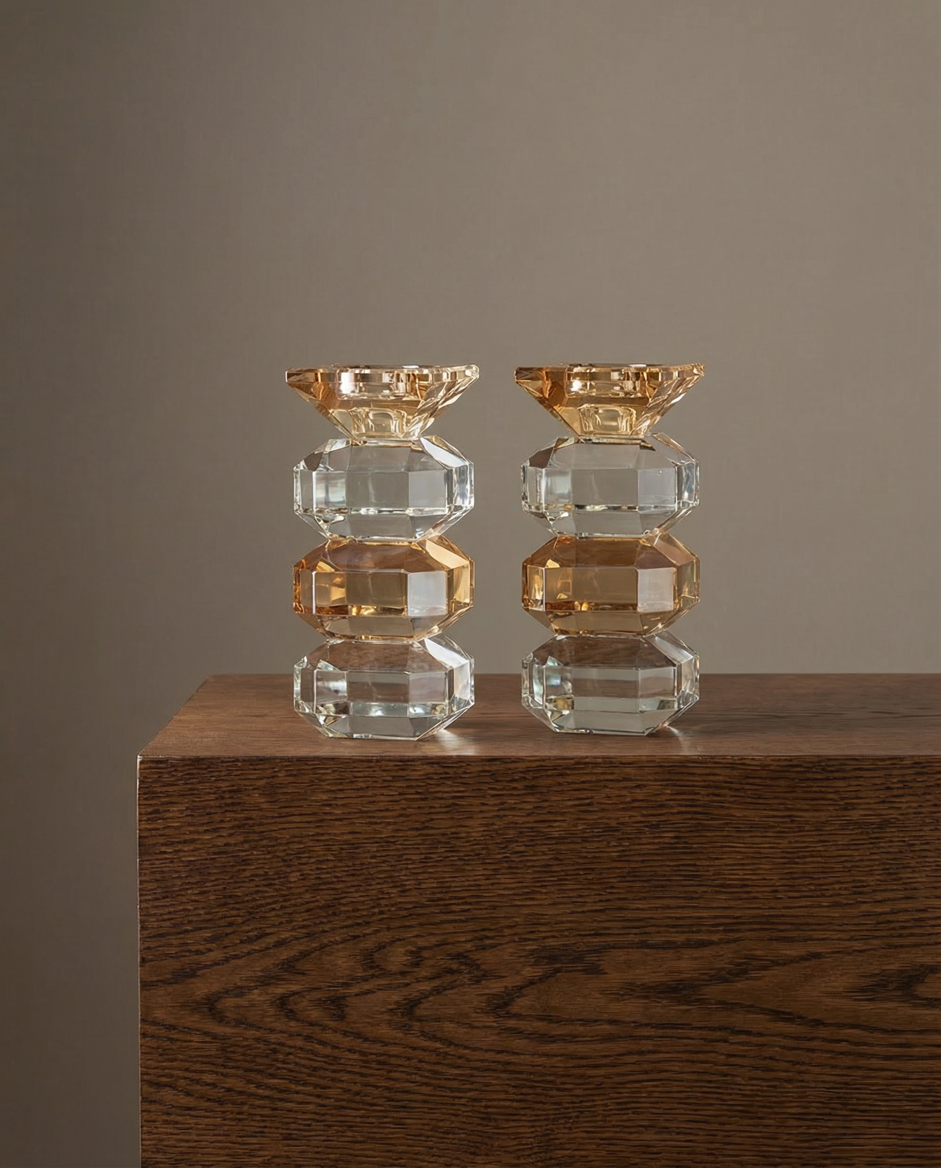 פמוטים קריסטל 14.5 ס"מ 240₪